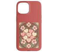 Carcasa para iPhone 15 Recuerdos en Forma de corazón y Flores Art Nouveau