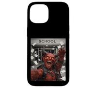 Carcasa para iPhone 15 Red Devil Último Día De Escuela Vacaciones De Verano Divertido Meme Selfie