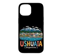 Carcasa para iPhone 15 Regalo de Recuerdo de Viaje Dibujado a Mano de Ushuaia Argentina