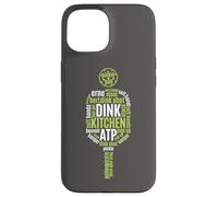 Carcasa para iPhone 15 Reproductor de Bebidas Pickleball Life Paddle Word Cloud