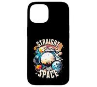 Carcasa para iPhone 15 Retro Cosmic Space Planets Galaxy Sci Fi Art