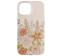 Carcasa para iPhone 15 Retro Floral Animal Print Butterfly Boho Flowers Aesthetic