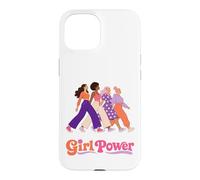 Carcasa para iPhone 15 Retro Girl Power Pink Diverse Women Inclusion Groovy 70s