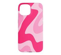 Carcasa para iPhone 15 Retro Hot Pink Swirl Abstracto Estético Groovy 70s Boho Y2K