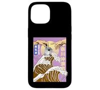Carcasa para iPhone 15 Retro Otaku Vaporwave Kanji Michelangelo Japón Wave café
