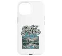 Carcasa para iPhone 15 Retro Rocky Mountains National Park Vintage Style 80s