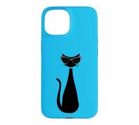 Carcasa para iPhone 15 Retro Vintage Mod Atomic Black Cat Eye Gafas Rockabilly