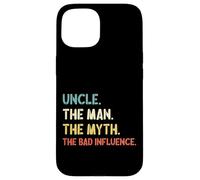 Carcasa para iPhone 15 Retro Vintage Uncle The Man The Myth The Bad Influence