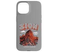 Carcasa para iPhone 15 Retro Zion National Park Vintage Style Angels Landing Utah