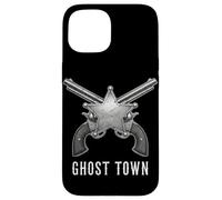 Carcasa para iPhone 15 Revólveres Ghost Town Western Vintage Cowboy Outlaw