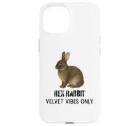 Carcasa para iPhone 15 Rex Rabbit Velvet Vibes Solo para fanáticos de Mascotas y Animales