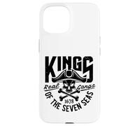 Carcasa para iPhone 15 Rey de los Siete Mares Salvaje Abstracto Cráneo Real Gangs