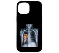Carcasa para iPhone 15 Rib Cage X-Ray Pizza Slice Funny Food Humor Anatomía