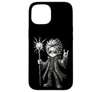 Carcasa para iPhone 15 Rock Music Goth Punk Mago Kid Magic Funny Design