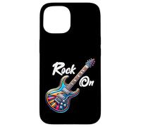 Carcasa para iPhone 15 Rock On Guitar Band Funny Rock Guitarrista Niñas Niños Niños