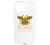 Carcasa para iPhone 15 Roma me Hace Feliz - SPQR Águila Legionaria - Historia Romana