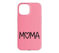 Carcasa para iPhone 15 Rosa - Mama Heart Lettering Minimalista Motherhood Love