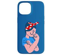 Carcasa para iPhone 15 Rosie The Riveter Rockabilly Retro Icono ww2 día de la Mujer
