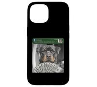 Carcasa para iPhone 15 Rottweiler Hay Movimiento en tu Puerta Principal Rottie Silly