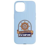 Carcasa para iPhone 15 Rueda de Barco náutico Vintage Portsmouth New Hampshire