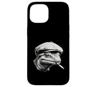 Carcasa para iPhone 15 Salamandra Cigarrillo Fuma Mafia Meme Anfibio