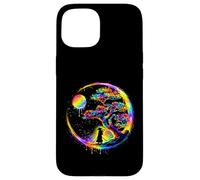 Carcasa para iPhone 15 Samurai Silueta Árbol Luna Arte Japonés Ilustración