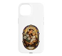 Carcasa para iPhone 15 San Antonio De Padua Reza por Nosotros Sagrado Mosaico Arte Fe