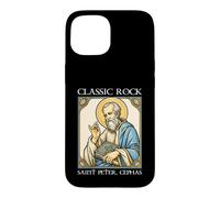 Carcasa para iPhone 15 San Pedro Rock Clásico Vibra Católica Petros sobre Esta Roca