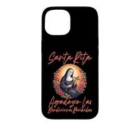 Carcasa para iPhone 15 Santa Rita de Cascia agradezco Las bendiciones recibidas