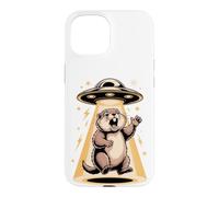 Carcasa para iPhone 15 Screaming Marmot UFO Alien Groundhog Meme