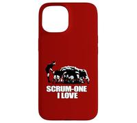 Carcasa para iPhone 15 Scrum One I Love Rugby Romance Moderno