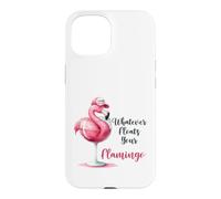 Carcasa para iPhone 15 Sea lo Que Sea lo Que Haga Flotar tu diseño de Vino Flamingo