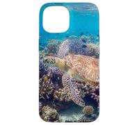 Carcasa para iPhone 15 Sea Turtle Underwater Ocean Marine Life