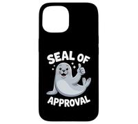 Carcasa para iPhone 15 Seal of Approval Pun Funny Seal