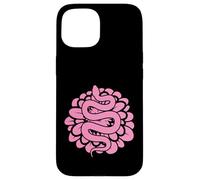 Carcasa para iPhone 15 Serpiente en Rosa Patrón Terrario Reptil Animal