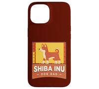 Carcasa para iPhone 15 Shiba Inu Dog Dad Fun Colorido Retro