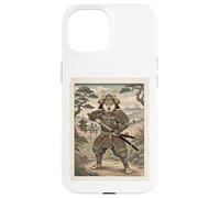 Carcasa para iPhone 15 Shiba Inu Samurai Ukiyo-e Arte Japonés