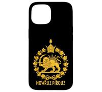 Carcasa para iPhone 15 Shir o Khorshid Nowruz Pirouz Lion & Sun Año Nuevo Persa