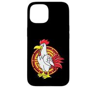Carcasa para iPhone 15 Signo Zodiacal Chino del Gallo (Rama de la Tierra)