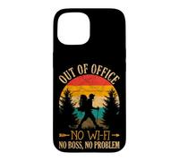 Carcasa para iPhone 15 Sin Jefe Sin WI-FI Diseño Retro Senderismo Montaña