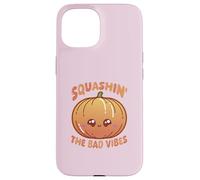 Carcasa para iPhone 15 Smashin' The Bad Vibes Pumpkin Kawaii Lindo Divertido