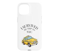 Carcasa para iPhone 15 Sobreviví a mi Viaje a Nueva York en un Taxi de la Ciudad de Nueva York