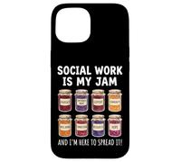Carcasa para iPhone 15 Social Work Is My Jam and I'm Here To Spread It