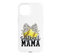 Carcasa para iPhone 15 Softball Mama Bow Cute Vibes & Trendy Style for Moms