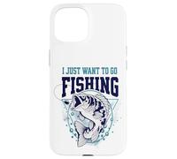 Carcasa para iPhone 15 Solo Quiero IR a Pescar
