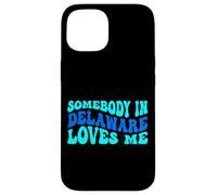 Carcasa para iPhone 15 Somebody in Delaware Loves Me Modern Boho Vibe