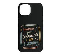 Carcasa para iPhone 15 Soporte de Escucha de cotización de Conciencia de ASL inclusiva