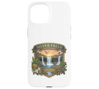 Carcasa para iPhone 15 Souvenir del Sendero de Las Diez Cataratas del Parque Estatal Silver Falls de Oregón