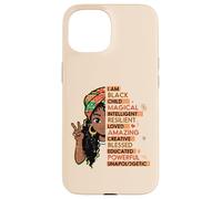 Carcasa para iPhone 15 Soy una niña Negra mágica del Mes de la Historia de Las niñas africanas para niños