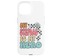 Carcasa para iPhone 15 Stepdad Hero Cute Retro Floral Fathers Day Appreciation